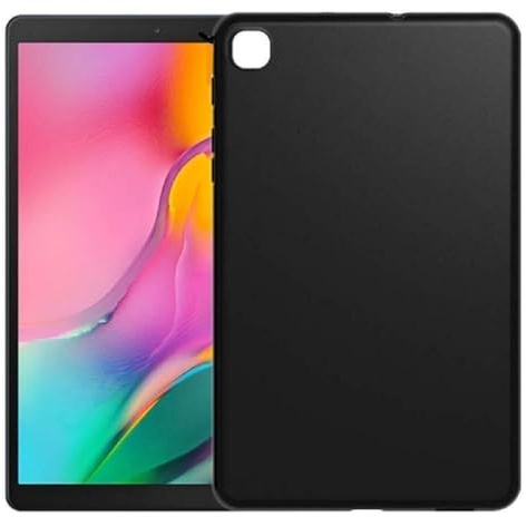 Slim Case Cover kompatibel mit Samsung Galaxy Tab S9 Ultra / S8 Ultra Flexible Silikonhülle Schwarz