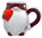 MIJOMA - Tasse de Noël - Adorable tasse en céramique avec design de Noël pour des moments chauds - Parfaite pour les boissons chaudes et froides - 350 ml (lutin rouge)