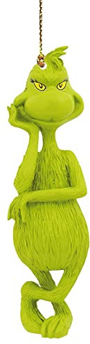 Grinch Weihnachtsdekorationen Mit Elastischer Kordel - 2D Acryl Anhänger, Grinchs Hängende Ornament für Home Party Dekoration (Green, One Size)