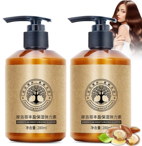 TECHEEL Langanhaltendes Styling Marokkanisches Volumen Long-lasting Styling-Elastin-Conditioner Feuchtigkeitsspendende Styling Elastizität Stylingcreme für Trockene, Beschädigte Curl-Haarpflege (2PCS)