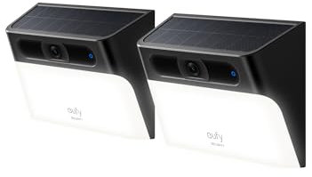 eufy Security Solar Wall Light Cam S120 (2-Pack), Solar Security Cameras Wireless Outdoor, 2K Camera, Forever Power, Motion Activated Light, AI Detection, IP65 Waterproof, Spotlight, No Monthly Fee