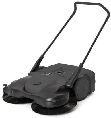 Steinbock Kehrmaschine Turbo elektrisch | 2-fache Schmutzaufnahme | 97 cm Kehrbreite | 4.100 m²/h Kehrleistung | 50 l Behälter | Anthrazitgrau | nasse/trockene Oberflächen | Handkehrmaschine