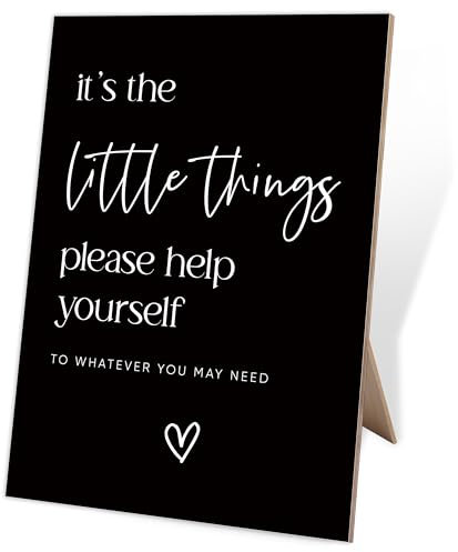 Wedding Bathroom Basket Sign, 8X11 Black Minimalist Style Wooden Sign, Bathroom Shelves Decor, Wedding Signs for Reception, Bridal Shower Decorations, for Wedding Reception & Event Party,6