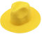 Sun Hats for Women Men, Adjustable Summer Panama Fedora Wide Brim Hat Foldable Packable Straw Panama Hats Buckle Fedora Beach Sun Hat Multicolor Yellow