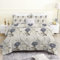 Bettdecke 135x200 4 Jahreszeiten, Pflanze Beige Vierjahreszeiten Steppdecke 135x200, Warme Ganzjahresdecke Graublaue Blumen Bettdecke ohne Bezug Waschbar Schlafdecke mit 2 Kissenbezug 80x80cm