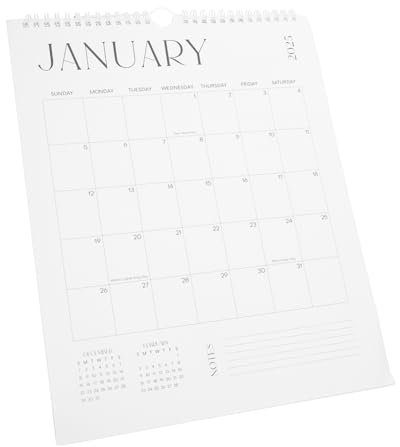 NUOBESTY Wandkalender Vertikal Monate Januar bis Juni Großformatig Monatskalender zum Aufhängen mit Spiralbindung für Langfristige Planung und Organisation