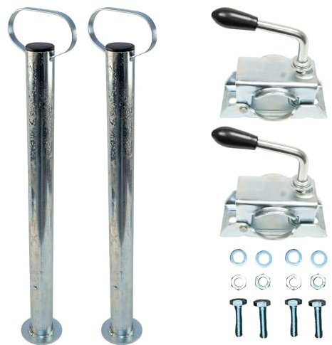 mb-m Juego de 2 soportes de 600 mm para remolques, 2 soportes de 600 mm, material de montaje