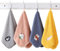 Embhlitfe Lot de 4 gants de toilette pour enfant - Serviettes pour le visage de bébé - Serviettes multicolores - 25 x 50 cm