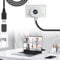 Eye Contact 1080P Webcam with Microphone & Stand for PC & Mac, Center Cam with 95° FOV, USB Camera for Desktop & Laptop, Plug&Play, Compatible with macOS & Windows (WHITE)