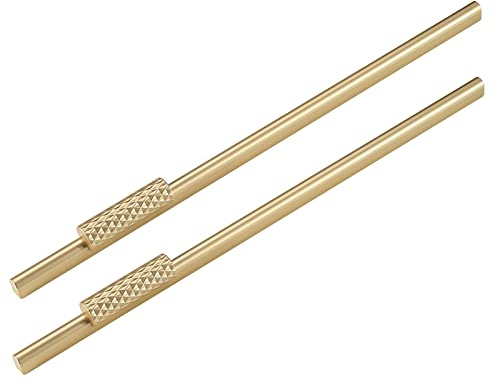 2 Pack Gold Wardrobe Door Pull Handles Solid Zinc Alloy Kitchen Cabinet Drawer Handle for Bedroom Furniture Dresser Closets Cupboards Extra Long 1000mm Length