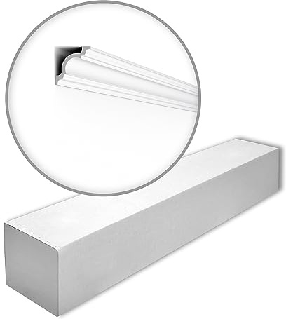A1 NOMASTYL Deckenleiste - 10 Stk. (20 m) - 80 x 80 x 2000 mm - NOËL & MARQUET - eine Marke von NMC - Extrudiertes Polystyrol