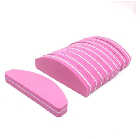 10 Pcs Mini Sponge Nail Files Buffing Sanding Manicure Block Care Nails Art Buffer Polish Pedicure Board Salon Manicure Tools(Pink)