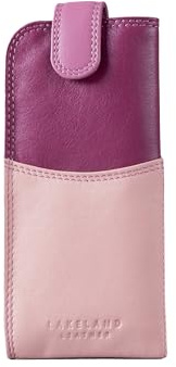 Lakeland Leather Real Leather Glasses Case (Pink Multi)