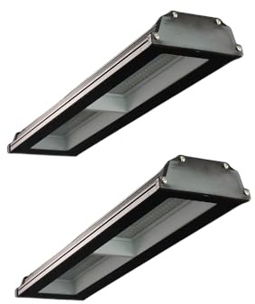 LUXULA 2 Stück Basic LED Hallenstrahler 100W 10000lm, 4000K, IK06 | 4000K Neutralweiß, IP65 IK06, Industrie Deckenleuchte, linear High Bay Hallenleuchte, Werkstattlampe, Garagenleuchte