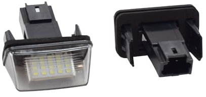 Yoegerery 2 Stück Kennzeichenleuchte Rücklicht für Citroen C3 C4 C5 BERLINGO Saxo Xsara Picasso LED Nummernschildbeleuchtung hinten für Peugeot Partner 206 207 306 307 308 5008