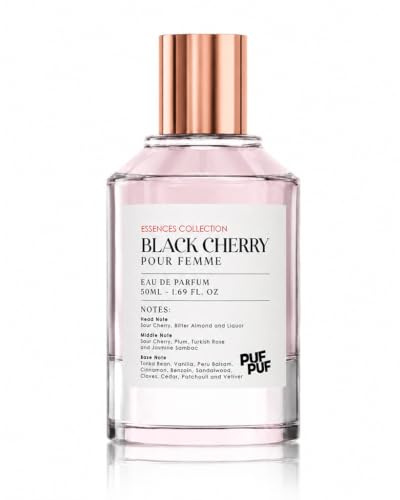 PufPuf Black Cherry – Damen Eau de Parfum 50 ml, fruchtig & orientalisch, langanhaltender Duft mit Kirsche, Jasmin & Vanille, elegantes Parfum für Frauen