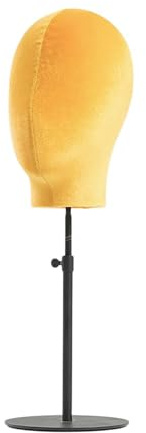 FANSHINUO Verstellbare Höhe Schaufensterpuppenkopf-Ständer für Hut und Perücke, zum Anheften von Haarteilen, mit einziehbarem Metallsockel, Friseursalon-Display, Einheitsgröße, Wie beschrieben