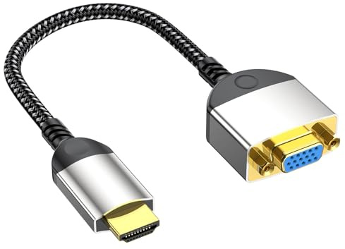 MZRAN Câble vidéo VGA court mâle vers femelle prenant en charge la haute résolution 1920 x 1080 vers VGA