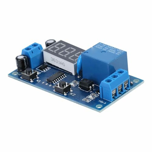 WALFRONT Módulos de relé de Interruptor de Temporizador Ajustable, Módulo de Interruptor de Temporizador de Retardo de Ciclo Infinito Intermitente Programable, 2 uds.