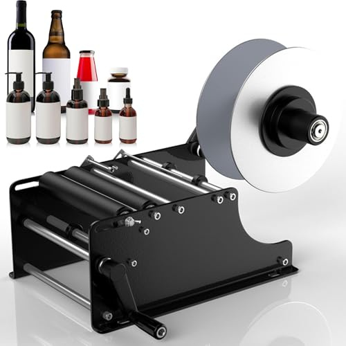 Halbautomatische Flaschenetikettiermaschine mit USB-Anschluss, einstellbarer Geschwindigkeit und Etikettengröße