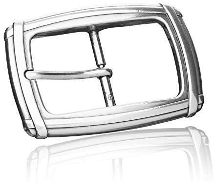 FREDERIC HERMANO Gürtelschnalle Buckle 35mm Metall Silber Geschwärzt - Buckle Bristol - Dornschliesse Für Gürtel Mit 3,5cm Breite - Silberfarben Geschwärzt