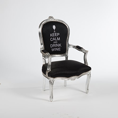 Barock-Sessel Louis XVI Luis Keep Calm 63 x 65 x 94 cm