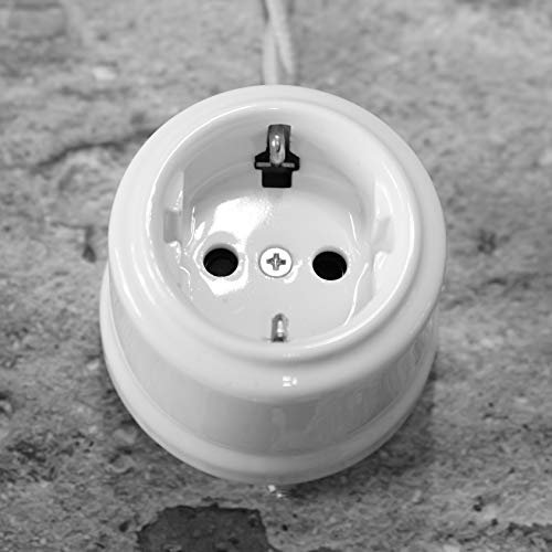 MAXTRUE Base Enchufe Euro 16a obturador porcelana 240V
