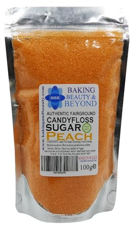 Baking Beauty and Beyond Premium Candy Floss Sugar 100g - Peach Flavour