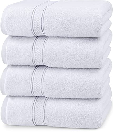 Utopia Towels - 16 Piece Bath Towels Set (69 x 137 CM) Cotton - White