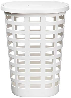 Plast Team Boston Ovaler Wäschekorb, 54 Liter, Farbe Weiß, Oval