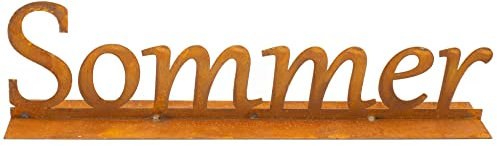 Sommer Aufsteller Rost Metall Eisen Edelrost Sommer Strand edel Schriftzug stehend Raumdeko Dekoration B=39,5 cm