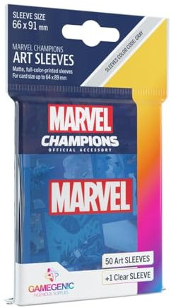 Gamegenic, Marvel Champions Sleeves - Marvel Blue, Sleeve Color Code: Gray