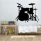 Wandbild Aufkleber Stil Von Musikinstrument Silhouette Drums Wandtattoos Wandbilder Home Art Decor 57X74Cm