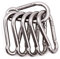 Yuknees 6Pcs Carabiner Clip Heavy Duty,304 Stainless Steel Karabiner,Locking Carabiners (M6),Snap Hooks for Outdoor, Fishing, Hiking, Traveling