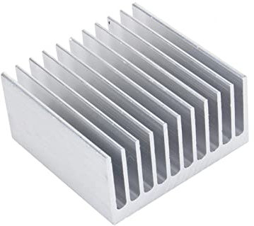 Kühlkörper, Kühlkörper aus Aluminium, 11 Zähne, für Hochleistungstransistor, Halbleitergeräte, 40 mm, 40 mm, 20 mm, Weiß