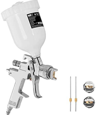 MSW MSW-ASG-04 Lackierpistole 600 ml 3,5-5,0 bar 3 Düsen Spritzpistole Farbspritzpistole Farbpistole Lackpistole