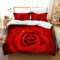 Hoimlm Parure de lit 3D en Microfibre 3D avec taies d'oreiller - pour Adulte et Enfant - Housse de Couette pour Chambre à Coucher - Doux et Confortable (Rose Rouge, 220 x 240 cm)