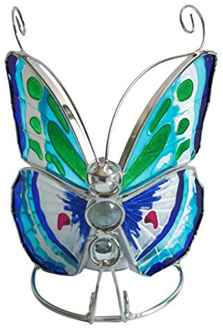 Tubayia Schmetterling Laterne Kerzenhalter Kerzenständer Kerzenleuchter für Terasse Garten Hof Balkon Vordertür