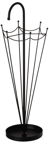 Porte-parapluie créatif en forme de parapluie pour intérieur et extérieur Noir