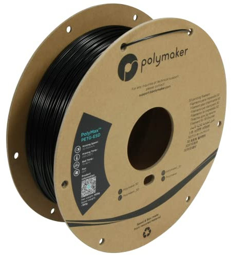 Polymaker PETG-ESD (1,75mm, 500g) schwarz - 3D-Drucker-Filament - Polyethylenterephthalat-Glykol - 0,5kg