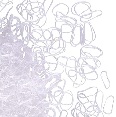 ILamourCar Durchsichtige Haargummis ×250pcs Mini Kleine Elastische Haargummi Bänder, Haar Gummibänder, für Frauen, Mädchen, Kinderhaar, Hochzeitsfrisur
