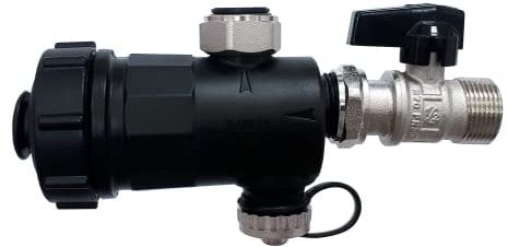WK - Filtro Defangatore Magnetico per Caldaia con Valvola di Chiusura in Ottone 3/4 pollici, Utile per Filtrazione Acqua, Protegge l'Impianto Termico dalle Impurità