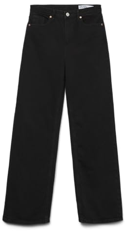 VERO MODA Straight Fit Jeans in Stone Washed Denim High Rise Flare Pants VMTESSA