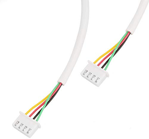 Cavo per Videocitofono, Cavo in Rame Flessibile Rotondo a 4 Conduttori Adatto con 2 Connettori per Cavi di Backup Cavo Interfono da 10 Metri per Citofonico Videocitofonico