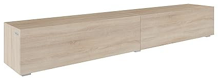 PLATAN ROOM Fernsehschrank TV-Lowboard 105-140-160-210-280 Board Sonoma Eiche Matt TV-Unterteil Hängend Oder Stehend (Sonoma Eiche, 210 x 30 x 32)