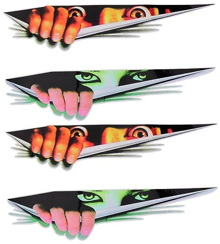 Supvox 4 Stück Halloween-3D-Augen-Aufkleber Lkw-Aufkleber Lkw-Stoßstangenaufkleber Automobilaufkleber 3D-Autoaufkleber Lkw-Aufkleber Boot-Aufkleber Aufkleber Für Lkws