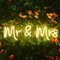 Letrero de neón Mr & Mrs para boda, fiesta, decoración del hogar, letreros de luz LED, decoración de boda, día de San Valentín, aniversario, regalo de boda, 19.6 x 5.5 pulgadas (blanco cálido)
