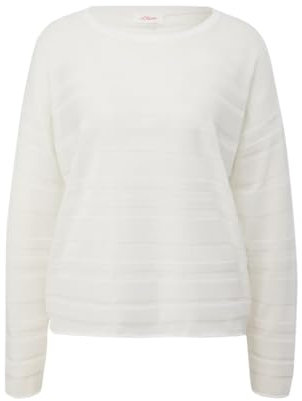 s.Oliver Damen 2144367 Pullover mit Musterstruktur, Creme 0210,34