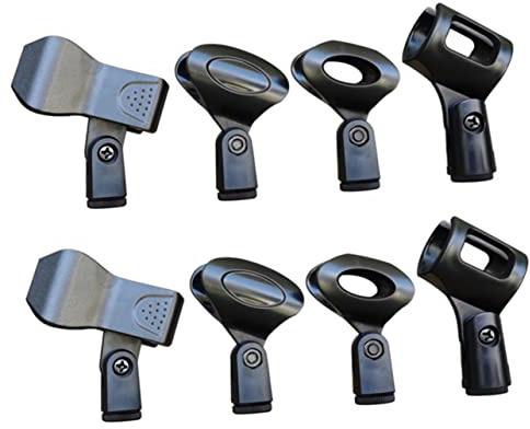 SUPVOX 8 Pièces Pince Pour Micro Porte-Clip De Microphone Universel Réglable Support Antivibration Pour Microphone Avec Adaptateur Femelle Pour Scène Radio Intérieur Et Extérieur