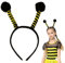 BHGT Haarreif Biene Kostüm Wespe Haarreif Schwarz Gelb Karneval Kostüm Haarband Party Accessoires Fuchsohren Stirnband Haarschmuck Fasching (schwarz)
